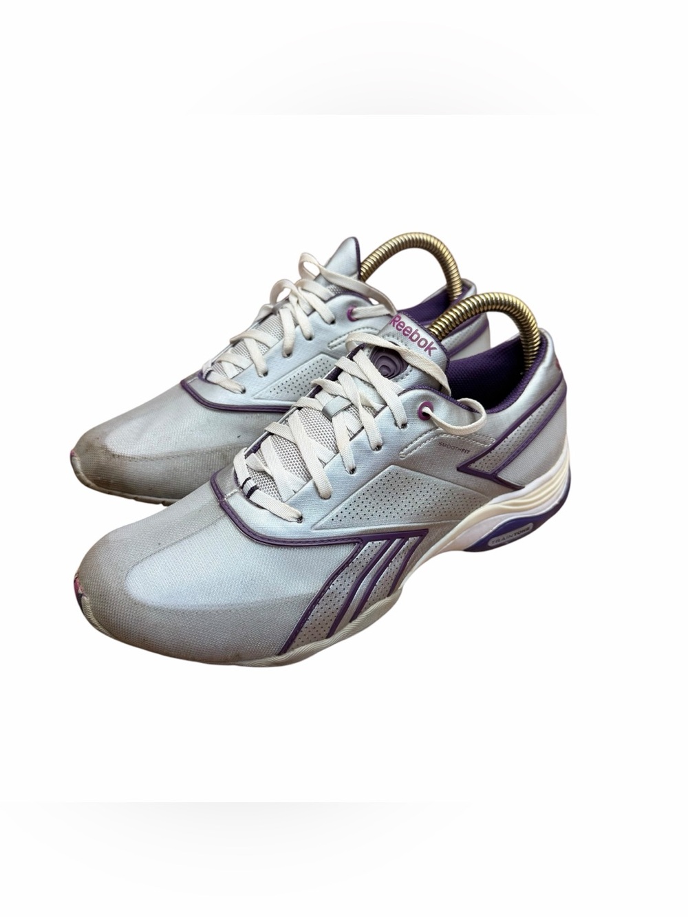 Reebok Train Tone women size 8 Smooth Fit Walker Silver/Purple Easytone Shoes